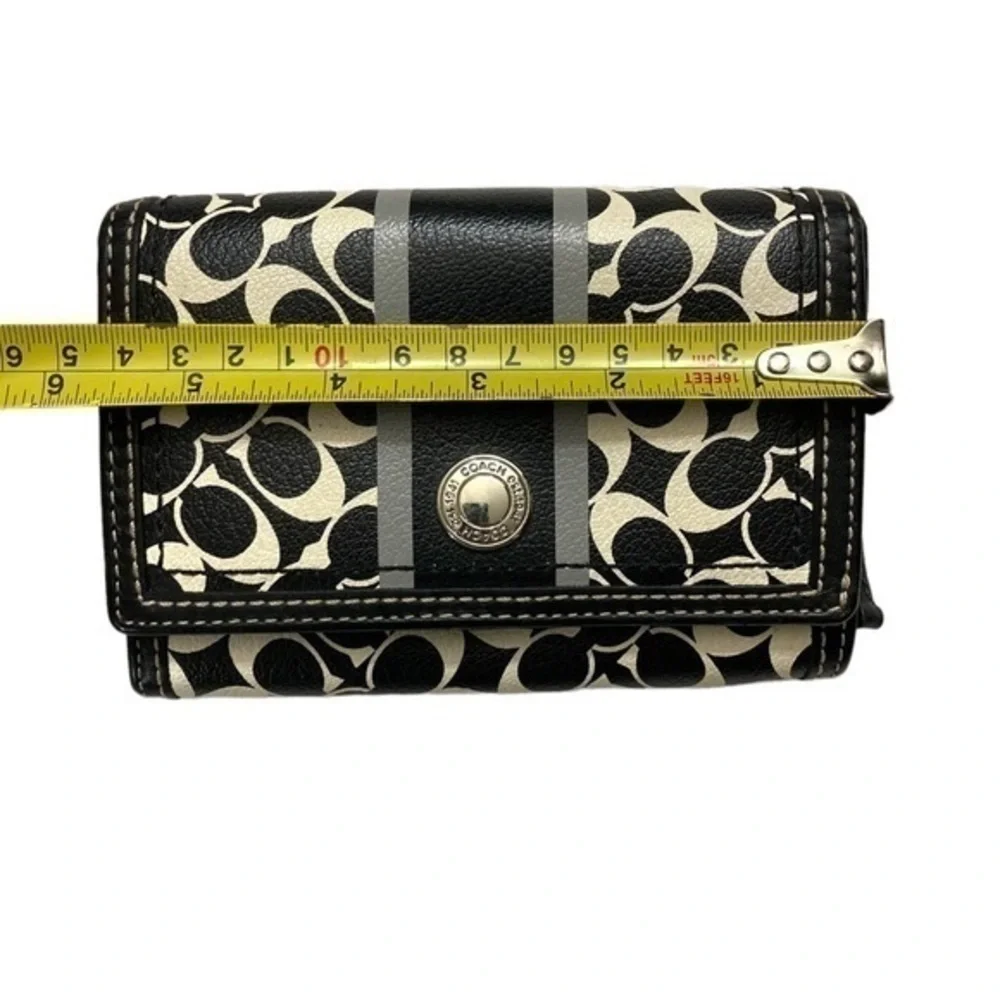 Coach black and white wallet